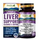 Liver Cleanse Detox & Repair – 28-in-1 Liver Support - 우유 이틀 Dandelion NAC 알파 Lipoic Acid Artichoke & Reishi Chaga 터키 꼬리 버섯 - 활성 간 건강 보충, 1540mg (60 캡슐)