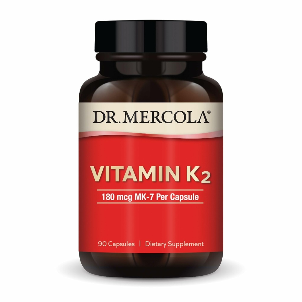 박사. Mercola 비타민 K2-180 mcg 비타민 K2 MK-7로 - 건강한 동맥 기능 & 심장 건강을 지원하십시오 - 비 GMO, 글루텐 자유로운 & 낙농장 자유로운 - 90의 캡슐 (90의 서빙)