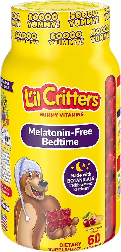L'il Critters Melatonin-Free Bedtime Dietary Supplement for Kids, 60 구미