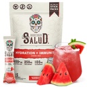 Salud 2-in-1 Hydration and Immunity Electrolytes Powder, Watermelon Margarita - 15 서빙, Agua Fresca 음료 혼합, Elderberry, Dairy & Soy Free, Non-GMO, Gluten Free, Vegan, 낮은 칼로리, 1G Sugar