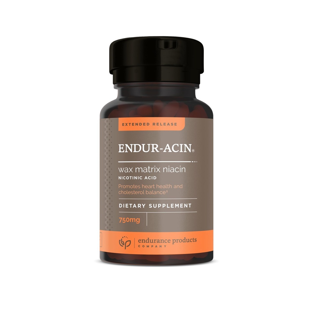 ENDUR-ACIN Niacin, 심장 건강 & 건강한 콜레스테롤 균형 보충교재, 최선 흡수를 위한 장시간 방출, 글루텐 자유로운, 750mg (200의 정제)