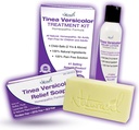 Naturasil Antifungal Tinea Versicolor Treatment Kit Gentle & Fast Relief for All Types of Tinea, Folliculitis, Itch & Chilblains| 어린이 및 성인용 안전|Sulfur Lotion (4oz) + 1 비누 (4oz)