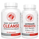 Silver Fern Gut Rehab Kit - 30 일 공급 - Cleanse Daily (1 병 = 120 캡슐) & Ultimate Probiotic (1 병 = 60 캡슐) - Probiotics 형성 Immunoglobulins & Spore