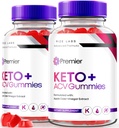rize 실험실 (2 프리미어 Keto + ACV Gummies, 고급 체중 감소를위한 극단적 인 2000mg Keto Gummies, 모든 자연 애플 Cider Vinegar 보충, 공식 공식 검토 (120 Gummies)
