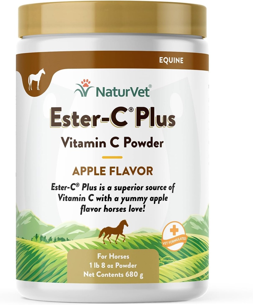 NaturVet Ester-C 플러스 분말 (Jar) 1.5 파운드.