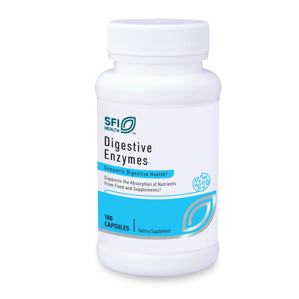 Klaire Labs SFI 건강 소화 효소 - 립아제, 아밀라제 및 소화를위한 Protease 효소가있는 Gut 건강 보조 식품 - 보조 영양 흡수 - Occasional GI Discomfort (180 캡슐)