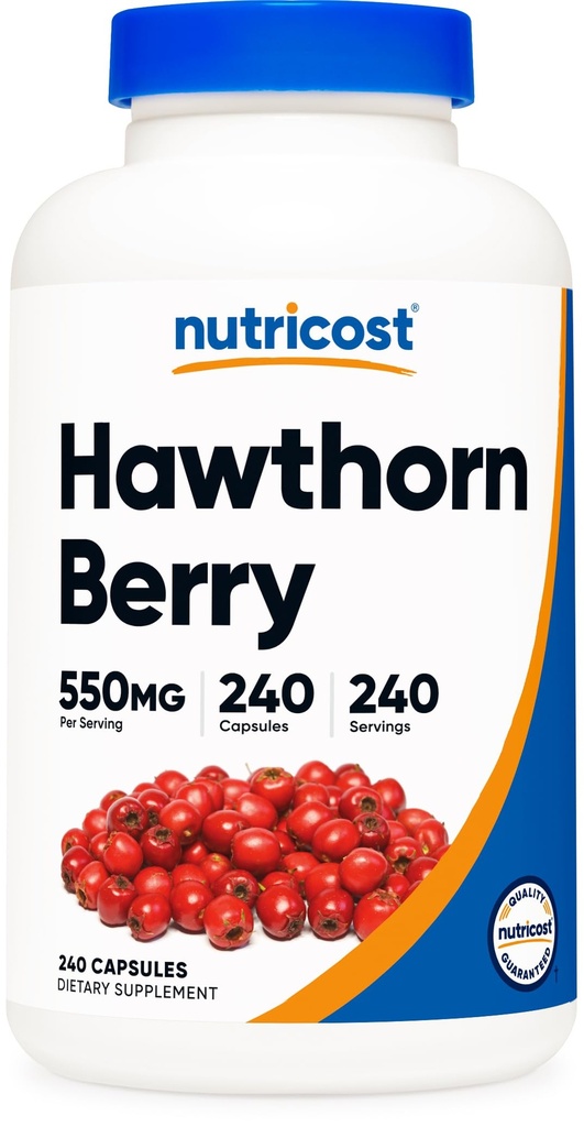 Nutricost 호손 베리 캡슐 550mg, 240 캡슐, 채식 친화적 인, 비 GMO & 글루텐 무료