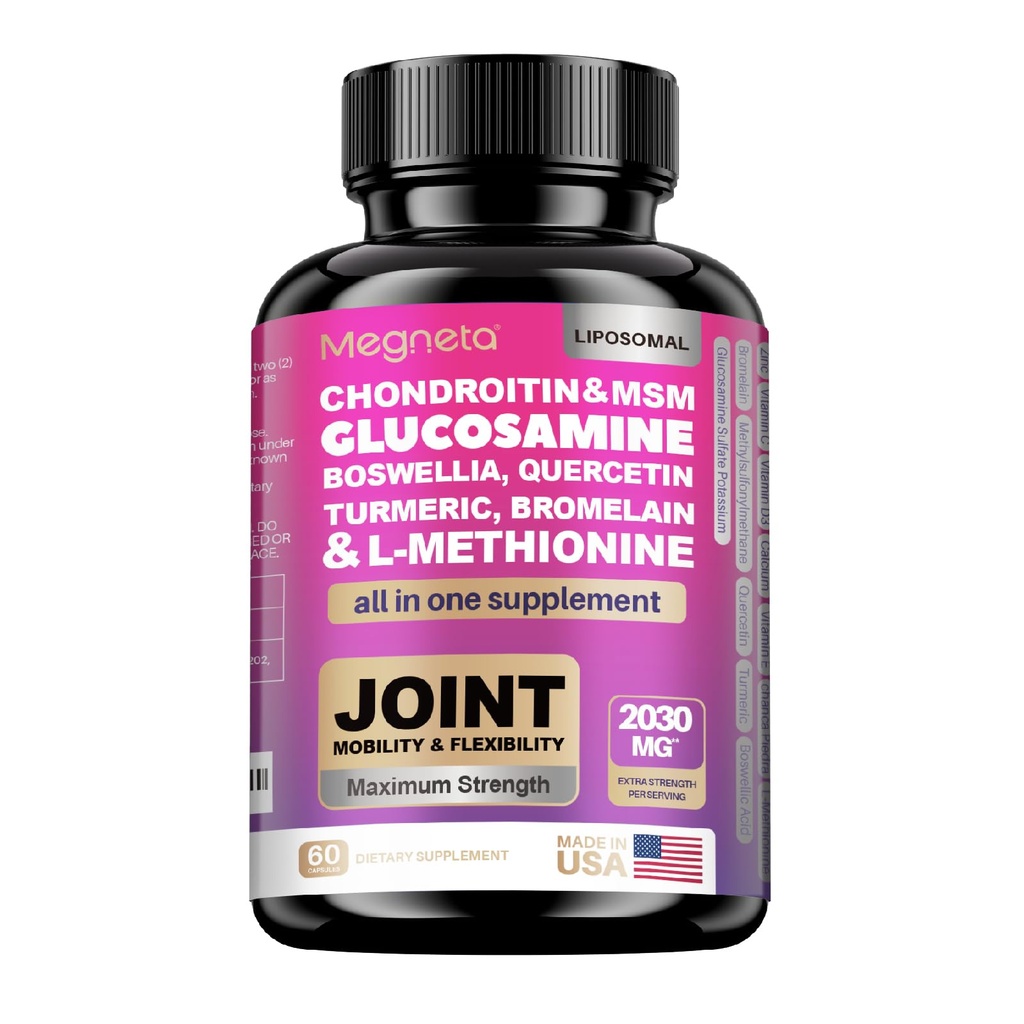 19-in-1 합동 지원 캡슐 Glucosamine Chondroitin Turmeric Msm Boswellia - Bones, 뒤, 무릎, 손 합동 건강을 위한 합동 지원 보충교재