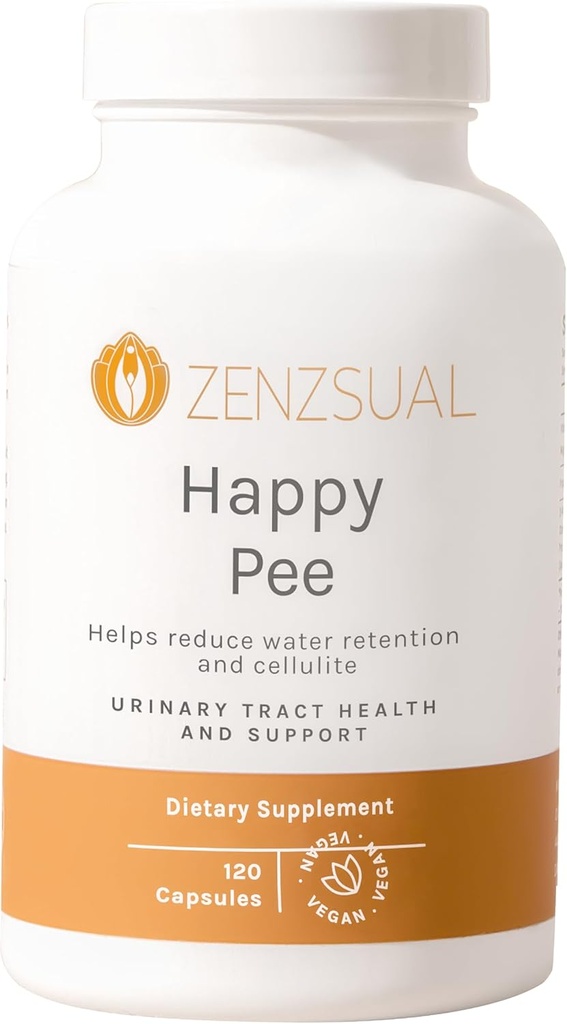 ZENZSUAL Happy Pee – 유기 크랜베리 및 D-Mannose와 함께 Urinary Tract 지원 - 여성을위한 포괄적 인 UTI 통증 완화 지원 - 120 캡슐