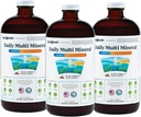 LIQUIDHEALTH 데일리 멀티 미네랄 액체 보충 Fulvic 산, 식물 기반 이온 Aquamin Sea Trace Ocean Minerals - Immune Support, Energy, Gut Health, Detox - 미국, 채식 (3 팩)