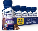 높은 단백질 우유 초콜릿 영양 쉐이크, 음료, 16g 단백질 및 27 비타민 및 미네랄, 8 fl oz, 24 팩 준비