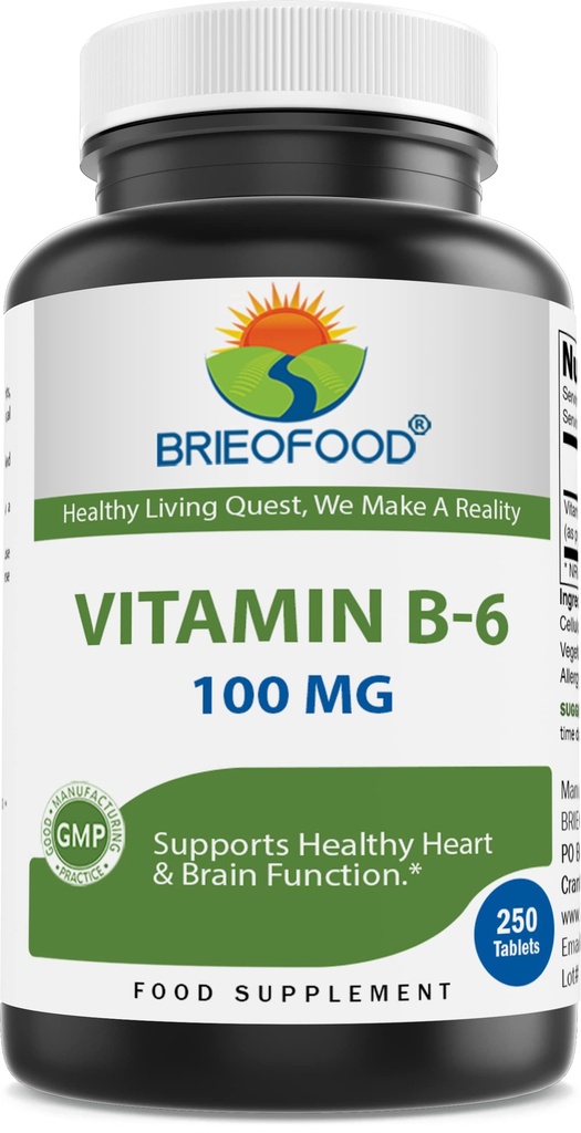 Brieofood 비타민 B6 100 mg 250 정제