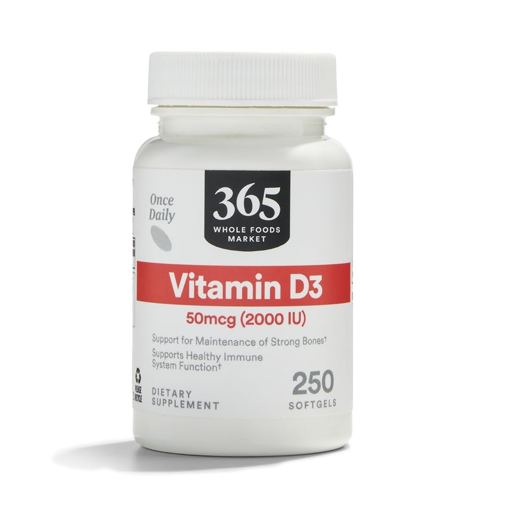 전체 식품 시장의 365, 비타민 D3 2000 IU, 250 ct