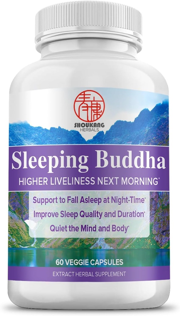 수면 질과 내구, 수면 부처 HERBALS, Quiet The Mind and Body, 60 캡슐을위한 허브 중국 의학 보충제