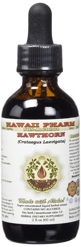 Hawthorn 알콜 자유로운 액체 추출물, 유기 Hawthorn (Crataegus Laevigata)에 의하여 말린 Berry Glycerite 2개 oz