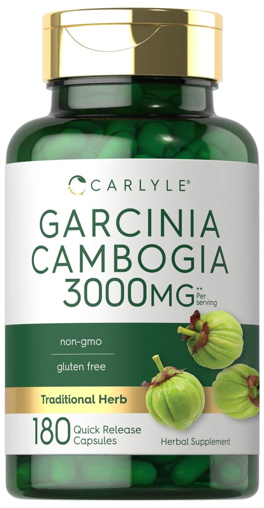 Carlyle Garcinia Cambogia Extract | 3000mg | 180 캡슐 | 비 GMO, 글루텐 무료 보충