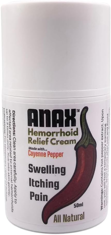 Anax Natural Hot Pepper Cream 도움 항문의 Itching, 고통 과 염증 관련 Hemorrhoids