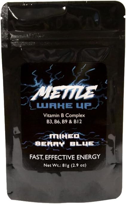 에너지 음료 분말 - 25 인분 | 슈가프리 | 200mg 카페인 - Mettle Energy Drink Mix (Mixed Berry Blue)