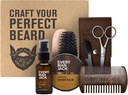 남자 잭 곰 팡이 키트 - 샌들 우드 Beard 오일 & Beard Balm, Beard Brush, 나무 이중 면 빗, 트리밍 가위 및 콧물 빗 포함