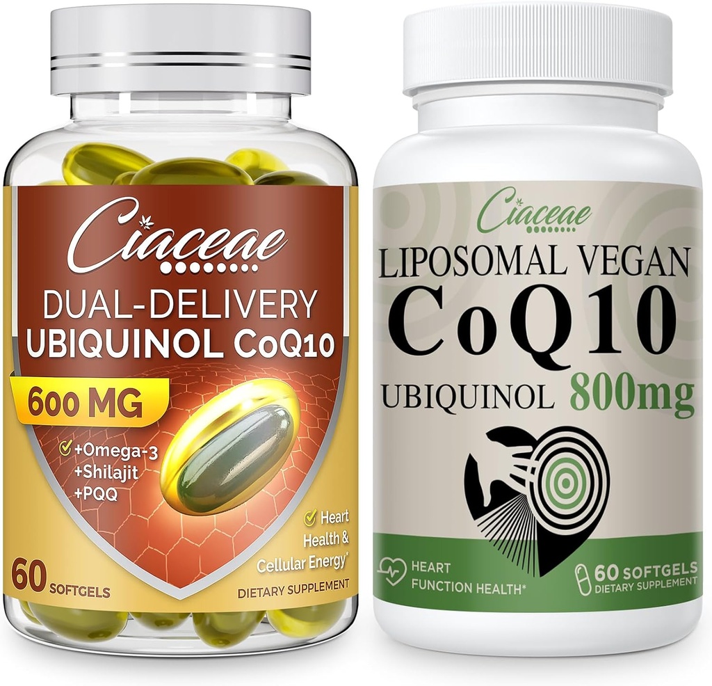 Liposomal CoQ10 800mg 1PCS는 Omega-3 & Shilajit & PQQ 1PCS를 가진 Ubiquinol CoQ10 600 MG Softgels를 가진 뭉치