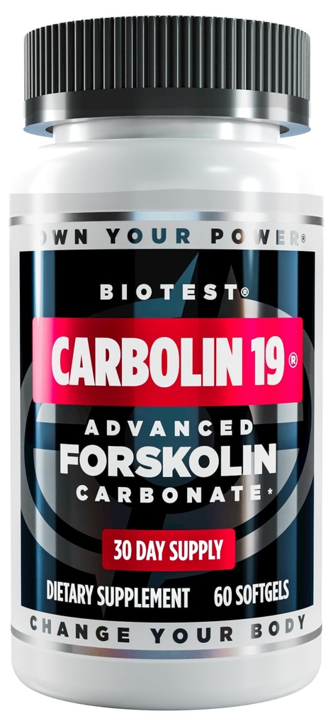 Biotest Carbolin 19 – 뚱뚱한 손실 & 대사 성과를 위한 더 오래 견딘 Forskolin, * 30 서빙 – 60 Softgels