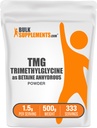BulkSupplements.com 베타인 무수 분말 - Trimethylglyine, TMG 보충제, TMG 분말 - Betaine TMG - 글루텐 무료, 1500mg, 500g (1.1 파운드)