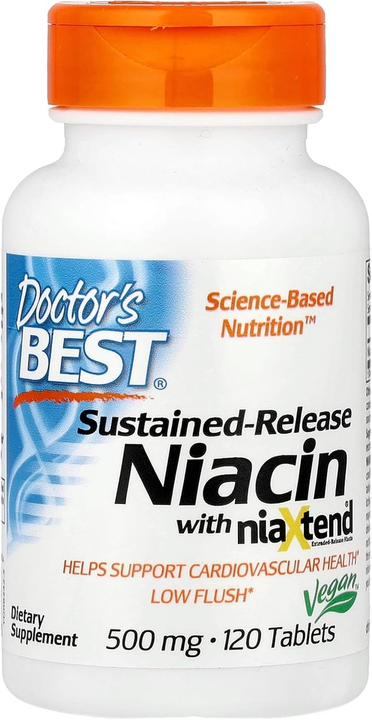 의사의 최고의 Real Niacin 확장 릴리스, 500 mg, 120 조사