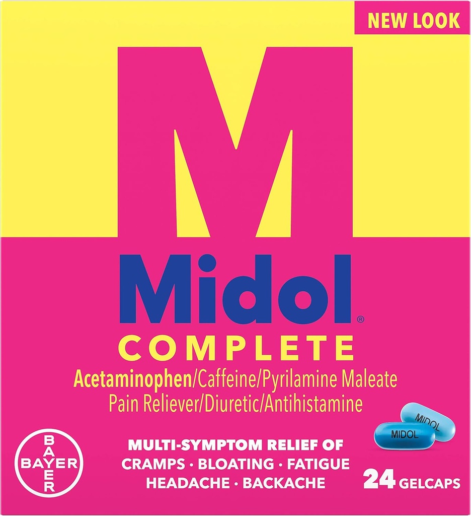 Midol 정신 완료, 젤캡, 24캐럿