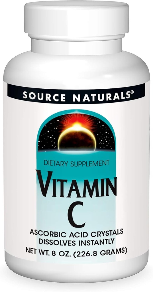 Source Naturals 비타민 C - 아스코르브산 크리스탈 즉, 다이어트 보충 - 8 온스