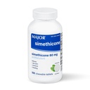 MAJOR Simethicone 가스 구호 80 mg - Anti Flatulence, Bloating and Gas Pressure Aid - 100 화학 정제 (1 팩)