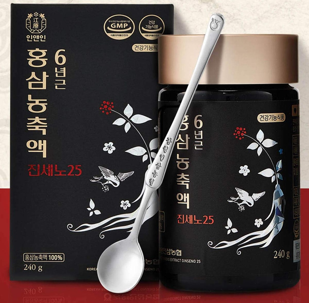 Gangwoninsam] 한국 빨간 인삼 추출물 Ginseno25 240g/8.46 fl. oz- 100 % 순수 한국 6 년 오래 된 빨간 인삼 뿌리 추출물