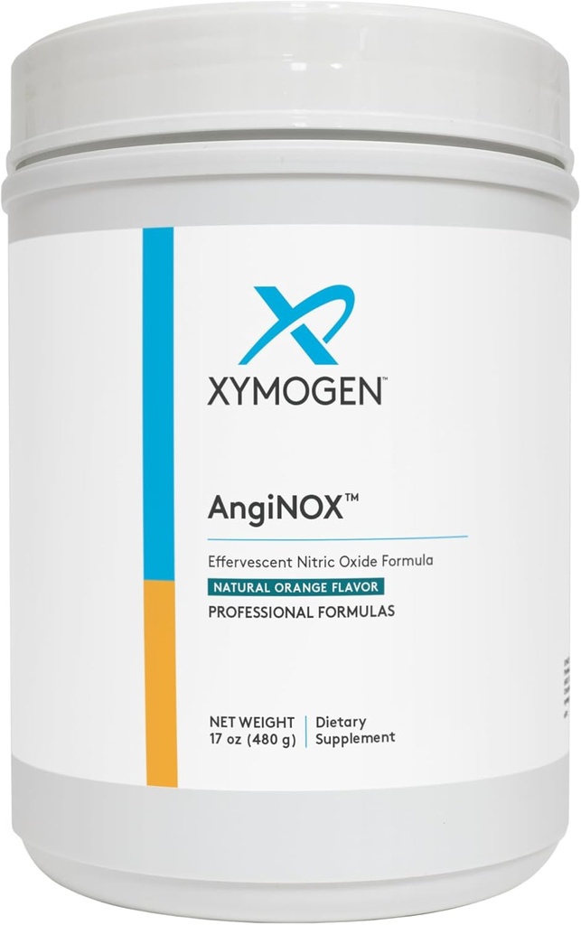 XYMOGEN AngiNOX - L-Arginine, L-Citrulline + Quercetin과 니트로 산화물 지원 분말 - Athletic 성능 지원, 혈액 + 산소의 흐름 최적화 - 오렌지 맛 음료 (17 oz)