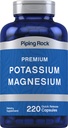 Piping Rock Potassium 마그네슘 보충 | 220 캡슐 | Non-GMO, 글루텐 프리 프리미엄 컴플렉스