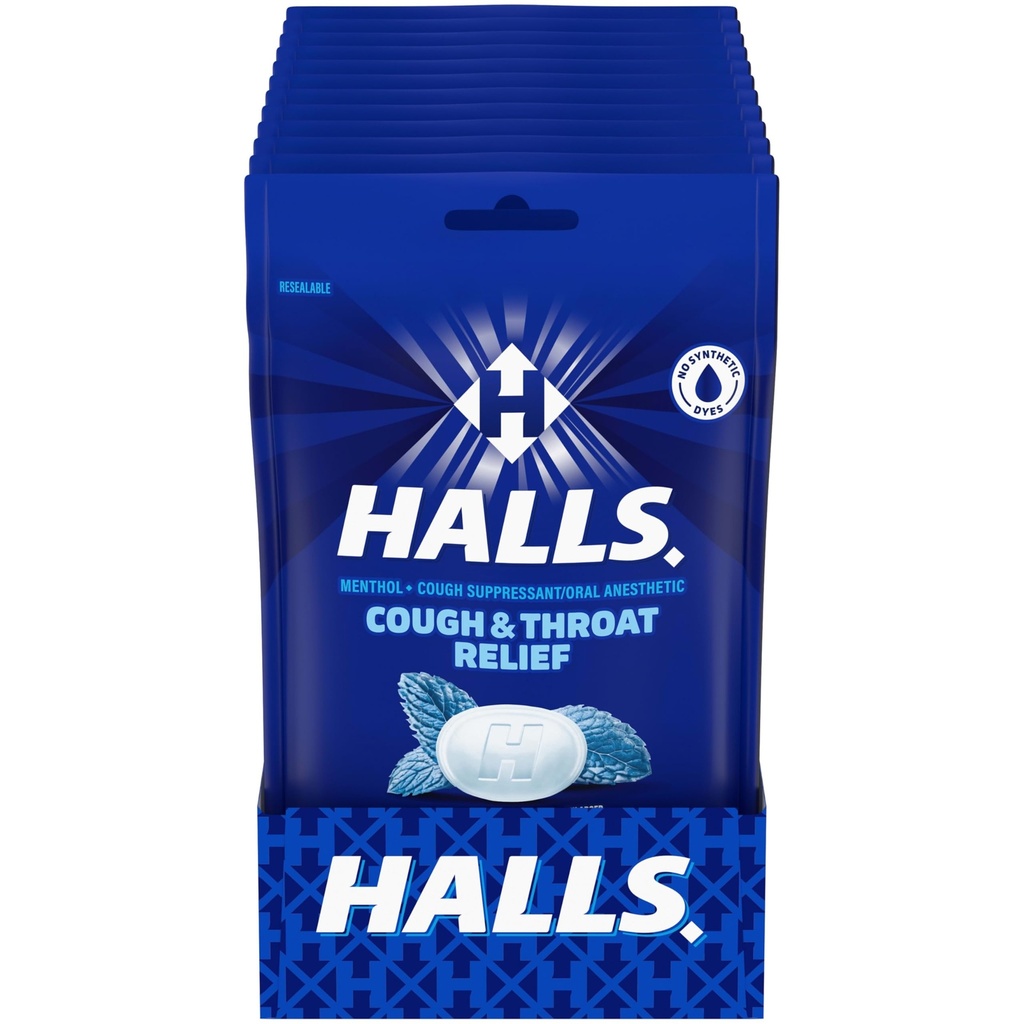 HALLS 기침과 목구멍 기복 Mentho-Lyptus 기침, 30의 12의 부대 (360 총 하락)