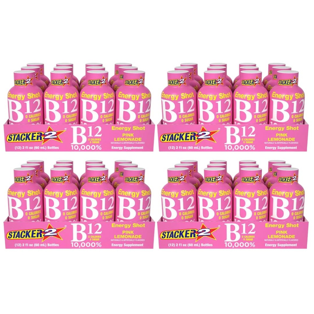 쌓아올리는 기계 2 분홍색 Lemonade B12 에너지 탄, 2oz (48의 포장)
