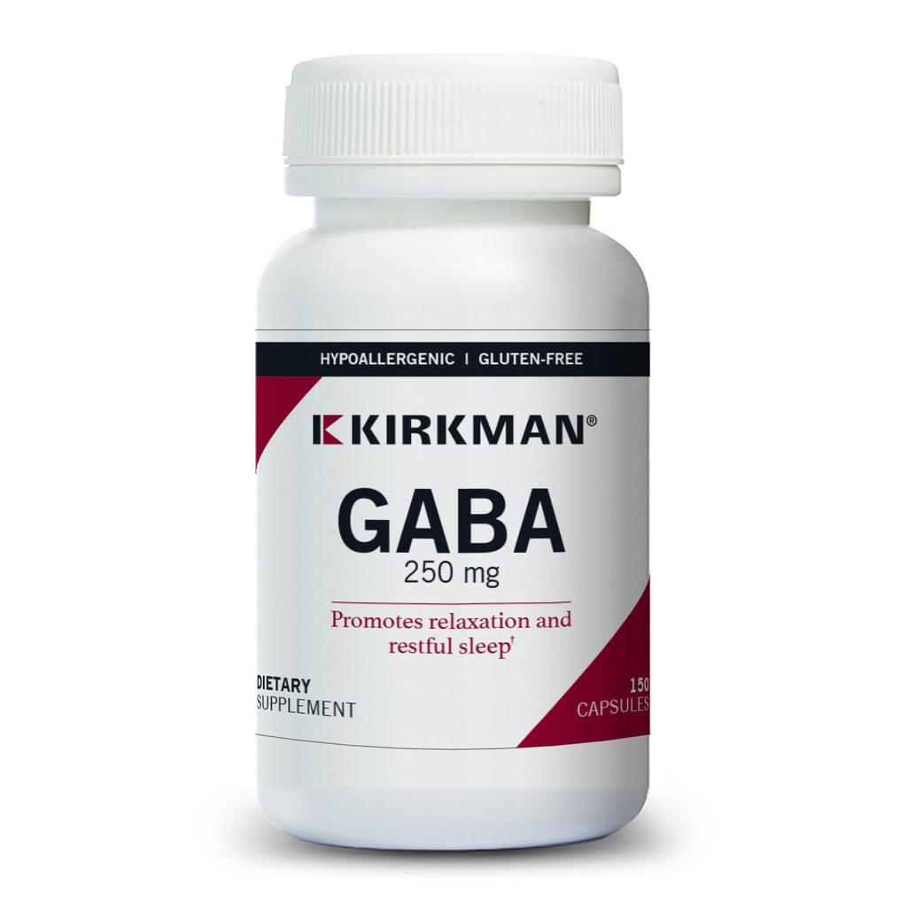 Kirkman GABA 250 mg - Hypoallergenic, 150 캡슐