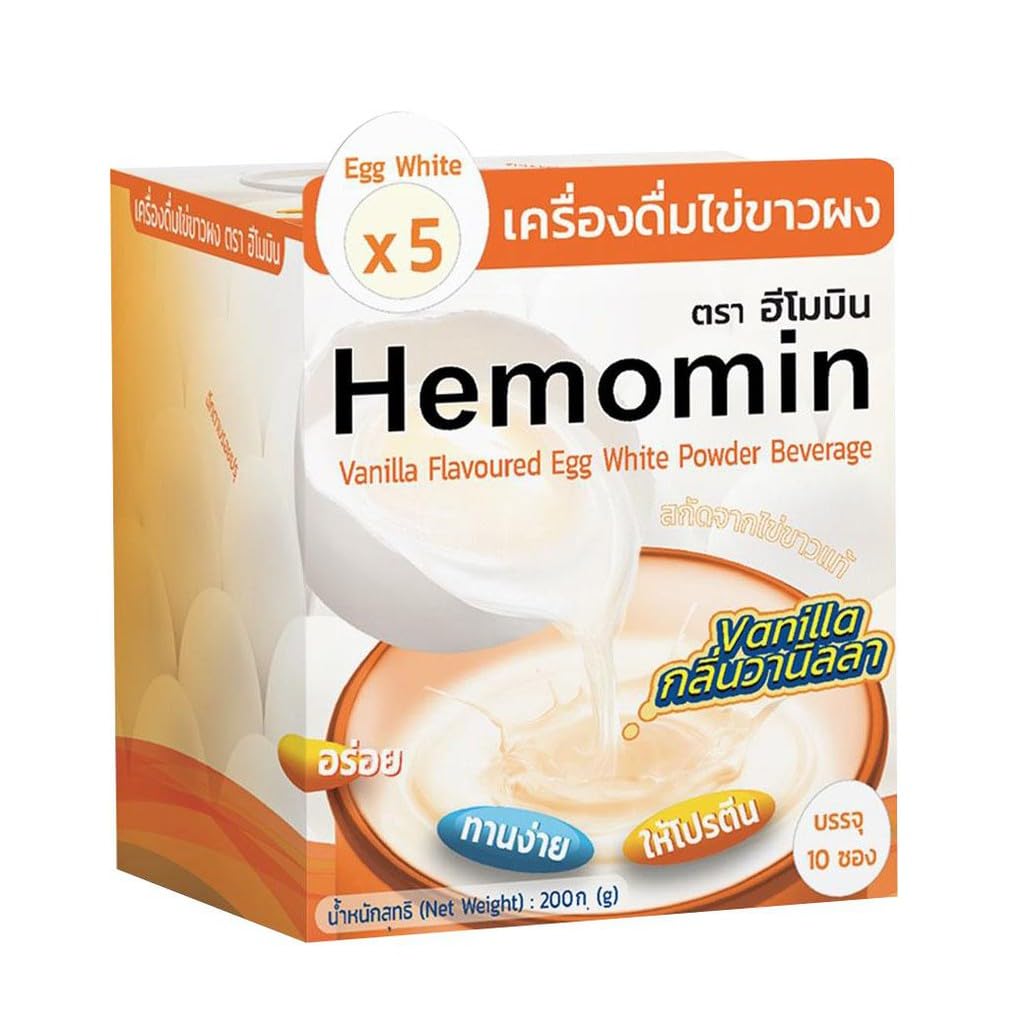 HEMOMIN 바닐라 맛 계란 백색 분말 음료 200g (10 Sachets x 20g)