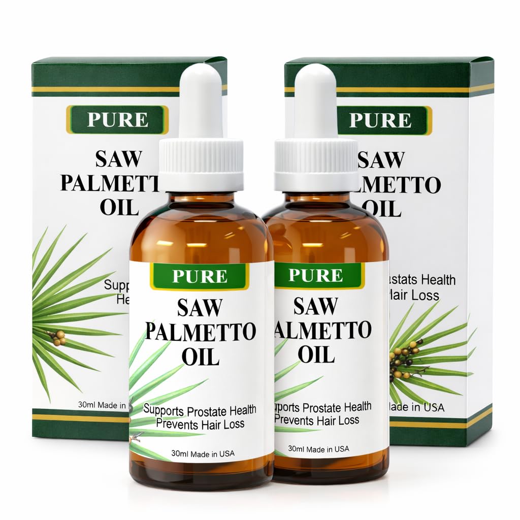 Pure Saw Palmetto Oil – 95-98% 농축된 유기 추출물 – 액체는 남성 및 여성용 Palmetto – 캡슐 및 분말에 대안 – 2 Fl Oz