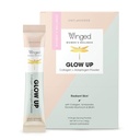 Winged Glow Up Collagen Powder | 더 나은 머리, 피부, 여성용 네일 | Grass Fed Collagen Peptides W/Adaptogen Schisandra, Snow Mushroom, Vitamin C & Biotin | Unflavored, Non Gmo, 15 Count