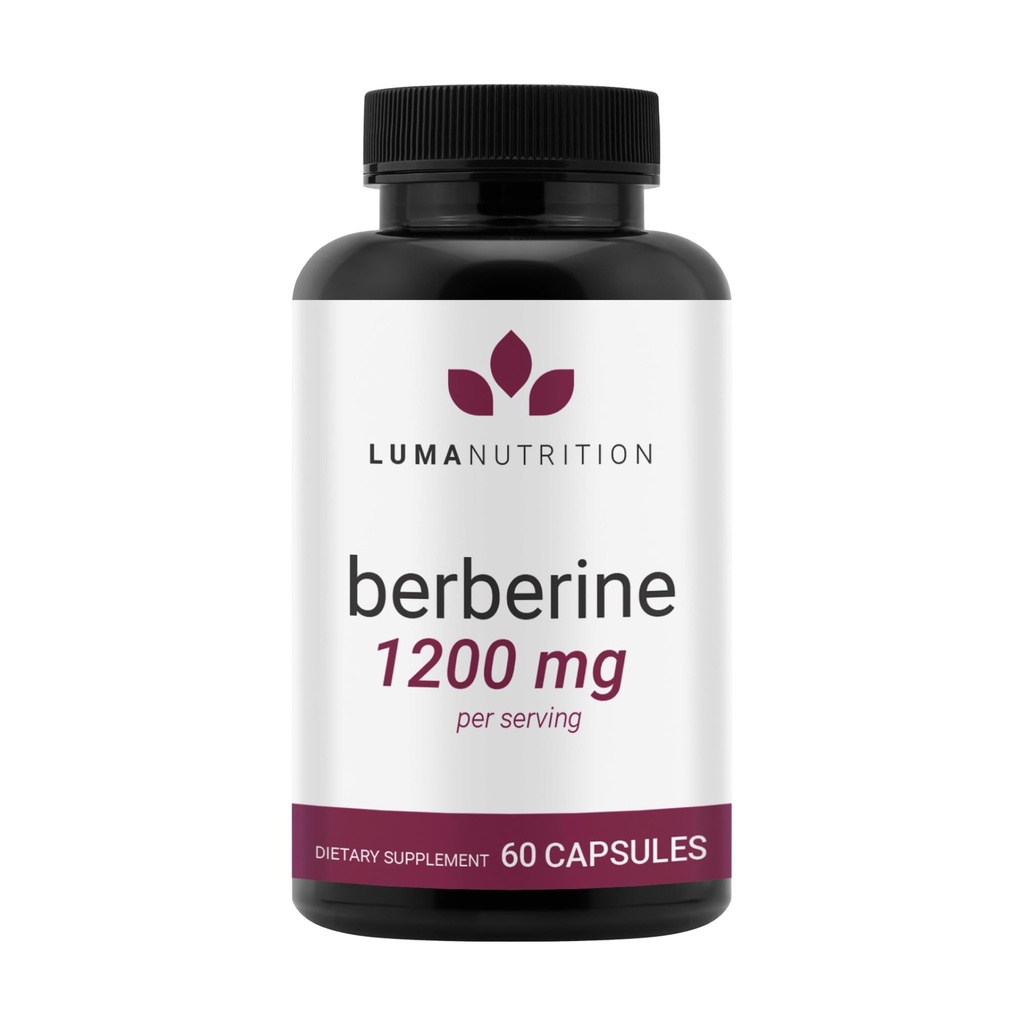 루마 영양 Berberine 보충 - Berberine HCL 1200mg 서빙 - Vegan, 글루텐 무료, 비 GMO - 60 캡슐