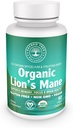 유기 사자 Mane 버섯 캡슐 - 1,000mg 높은 효능 - 뇌 부스트, 초점 및 면역 지원 - 비 GMO, Vegan, 60 조사
