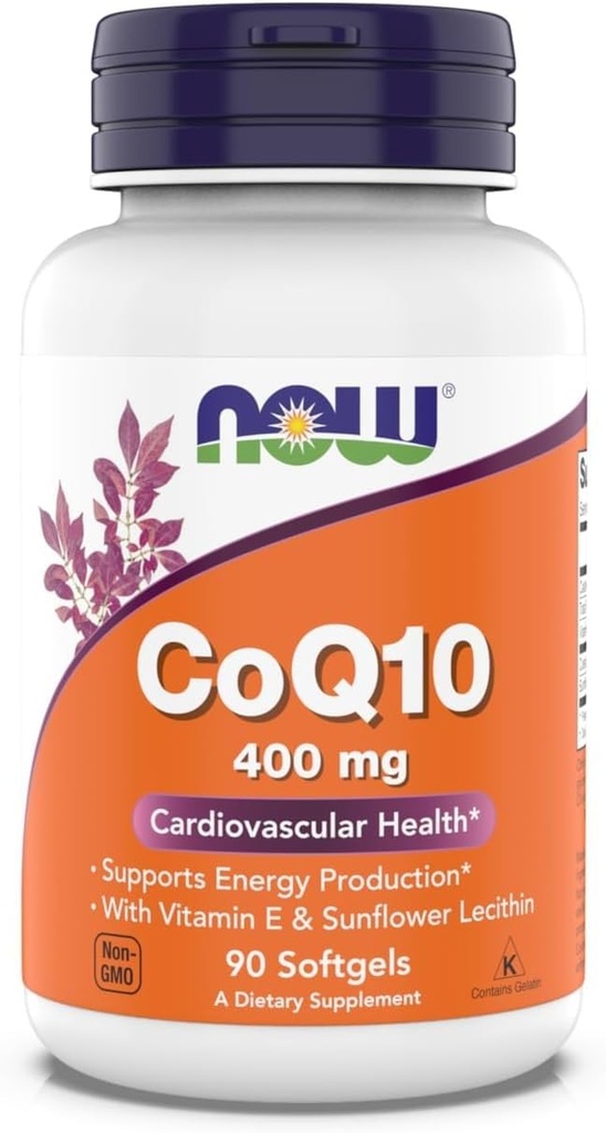 지금 음식 보충교재, CoQ10 400 mg의 약제 급료, 발효작용, 90 Softgels에 의해 생성되는 모든 이동 모양