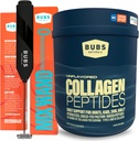 BUBS Naturals Collagen Peptides Powder & Mixing Wand Bundle, 여성 및 남성, 가수분해 된 펩타이드, Unflavored Pasture Raised Grass Fed, Keto Friendly, 20 oz Collagen Tub (28 서빙) +1 Wand