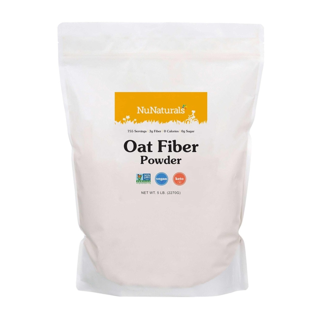 NuNaturals Oat 섬유 분말, 모든 자연적인 비 GMO의 지원 소화 건강, 5개 lbs