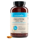 NatureWise 고순도, All-Natural 칼슘 1250mg + 비타민 D3 1000IU + 유기 MCT 코코넛 오일 - 임신 안전 + 비 GMO - 흡수 친절, 글루텐 무료 - 200 Softgels [100-Day 공급]