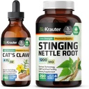 BIO KRAUTER Cats Claw Tincture 4 Fl. Oz. & 스팅 Nettle 250 캡슐