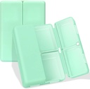 FYY Daily Pill 주최자, 7 격실 휴대용 Pill Case Travel Pill 주최자,[Folding Design] Pill Box for Purse Pocket to Hold Vitamin,Cod Liver Oil,Supplements 및 Medication-Green