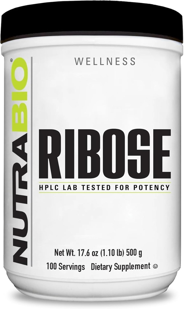 건강한 심장 및 에너지 부스트 D-Ribose 분말 보충교재를 위한 NutraBio 늑골 보충교재 - 500g