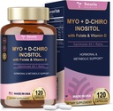 Totaria Inositol 보충 - 3075mg Myo-Inositol & D-Chiro Inositol 캡슐 플러스 비타민 D3, Folate, 이상 40 : 1 비율 - 여성을위한 호르몬 균형 & Ovarian * 지원 | Vegan, 비 GMO - 120 모자