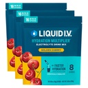 Liquid I.V.® Hydration Multiplier - 골든 체리 | 일렉트로이트 파우더 음료 믹스 | 3 팩 (48 인분)